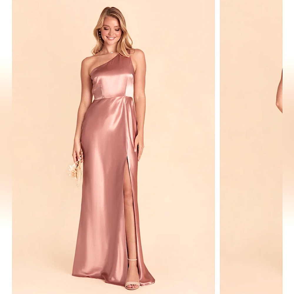 BIRDY GREY KIRA SHINY SATIN DESERT ROSE women’s size M BridesMaid wedding dress